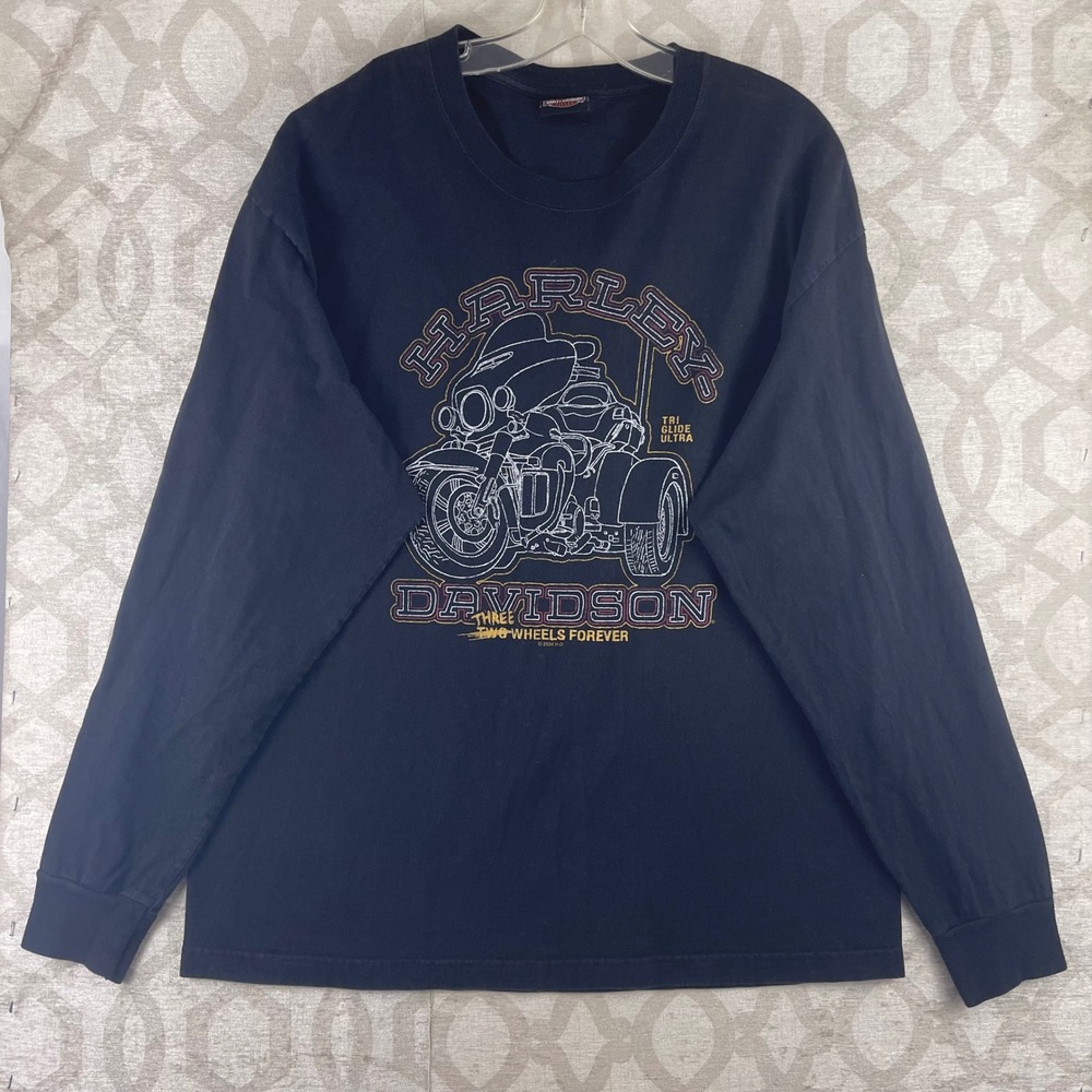 Harley-Davidson Long Sleeve Mens XL Black Tri Glide Ultra Mayer AZ T-Shirt